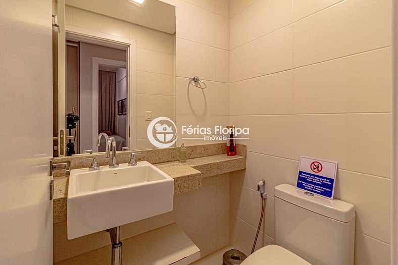 Apartamento 3 dormitórios Condomínio frente mar Novo Campech