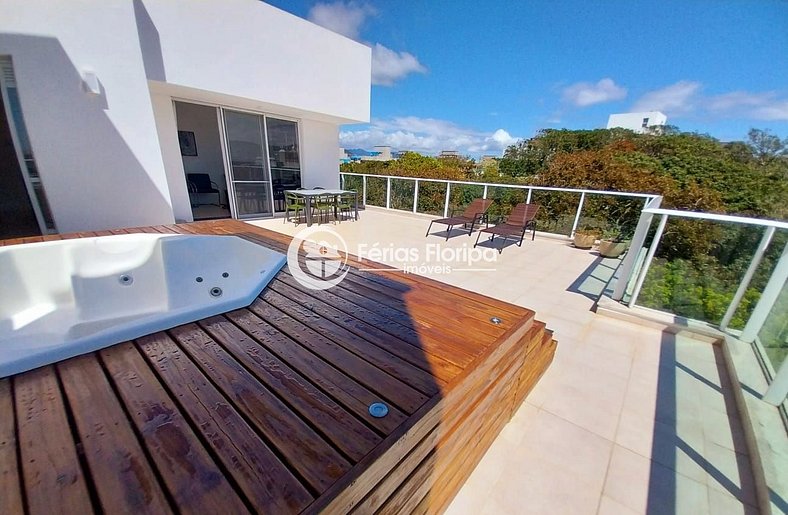 Excelente Cobertura 3 Quartos com Jacuzzi, Vista para o mar